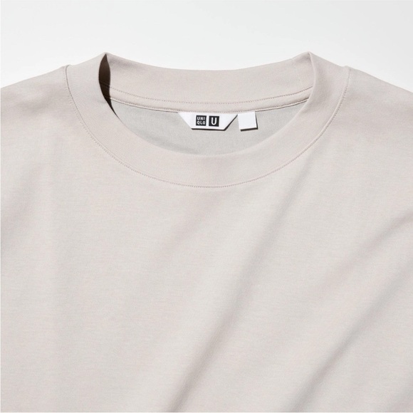 Uniqlo U AIRism Cotton Oversized T-Shirt Half Sleeve CrewNeck Grey Men’s Medium - Picture 6 of 6